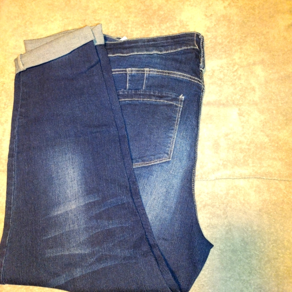 Hydraulic "Hydra Lift" Ankle Skinny Faded Dark Blue Pant Size 22